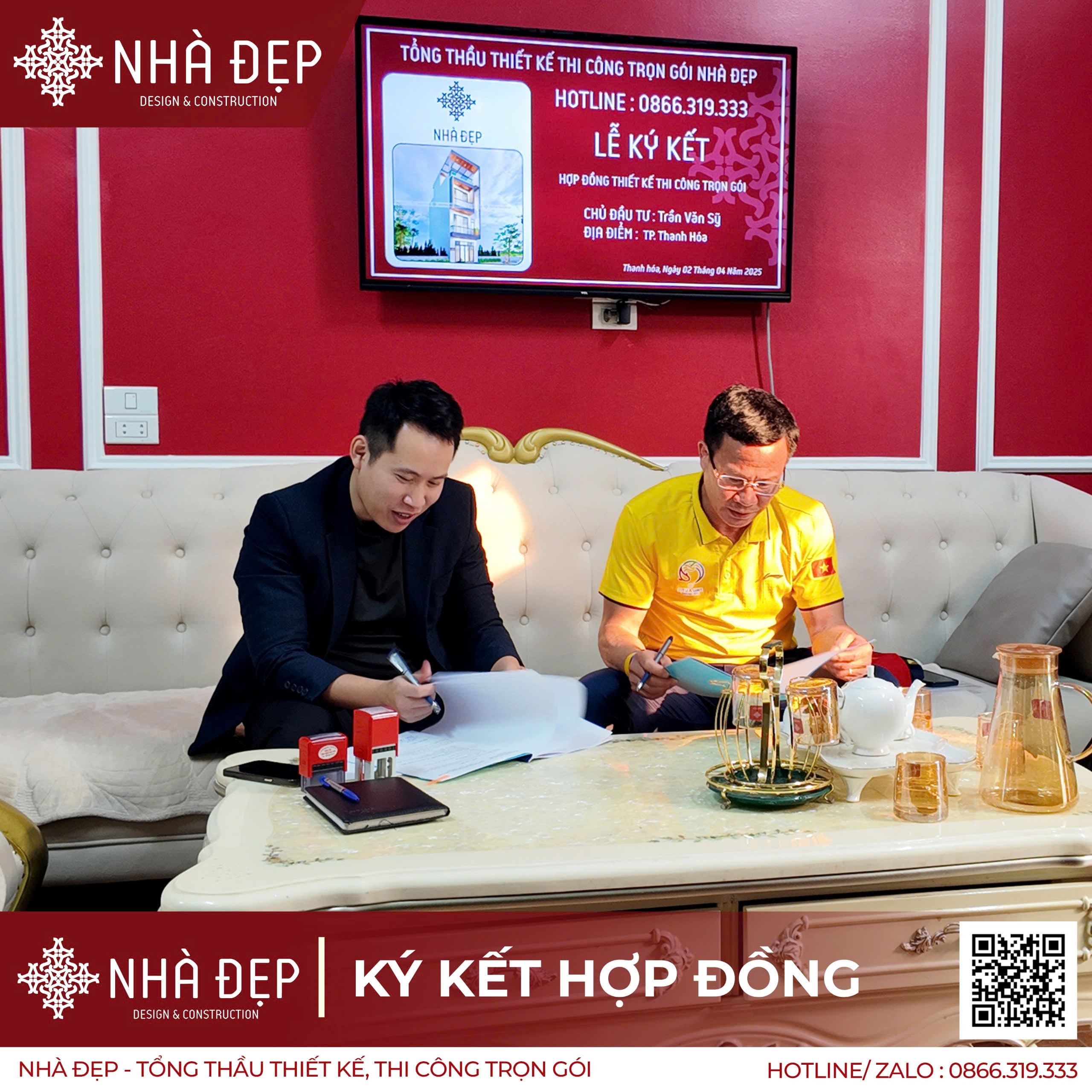 Hoạt động ký hợp đồng với đối tác của Nhà Đẹp