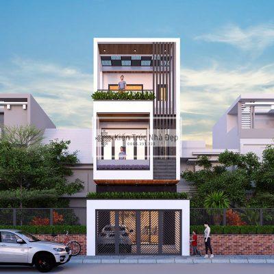 Mẫu nhà phố 3 tầng 5x20m 3 phòng ngủ