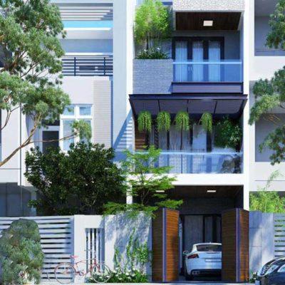 Mẫu Nhà Phố Đẹp 4 Tầng Hiện Đại 4x20m