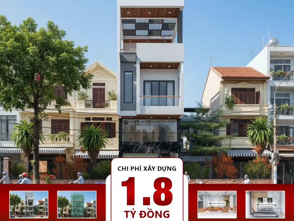 Nhà phố 4 tầng 4 phòng ngủ 4.5x20m