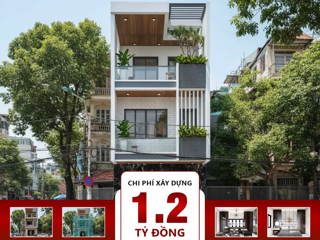 Nhà phố 3 tầng 4 phòng ngủ 5x19m
