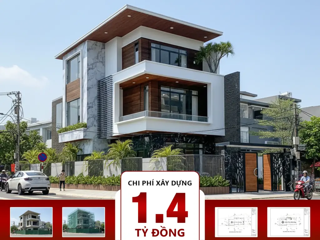 Nhà phố 3 tầng 4 phòng ngủ 6x17m